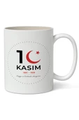 10 Kasım Mustafa Kemal Atatürk Tasarımlı Kupa Bardak Baskılı Kahve Kupa Bardak Model 2 - 2