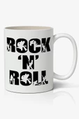 Rock 'N' Roll Baskılı Kupa Bardak Baskılı Kahve Kupa Bardak - 1
