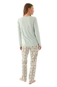 Pierre Cardin Patlı Yaka Ekose %100 Pamuk Bayan Pijama Takım - 6