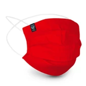 Dizayn Mask Gümüş İyonlu Yıkanabilir Bez Maske Kırmızı (5-10 Yaş Çocuk) - 1