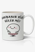 Garibanın Yüzü Gülür Mü? Yazılı Baskılı Kupa Bardak Baskılı Kahve Kupa Bardak - 1