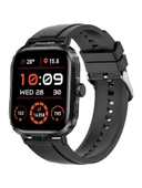 Logia Tech 8 Alüminyum Kasa Spor Silikon Kordon Akıllı Saat Siyah - 3