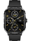 Logia Tech 8 Alüminyum Kasa Spor Silikon Kordon Akıllı Saat Siyah - 5