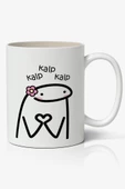 kalp kalp kalp Yazılı Baskılı Kupa Bardak - Baskılı Kahve Kupa Bardak - 1