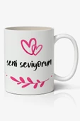 Seni Seviyorum Baskılı Kupa Bardak Baskılı Kahve Kupa Bardak - 1