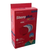 Steraplus Colors FFP2 5 Katmanlı Telli N95 Maske 10'lu - KIRMIZI - 1