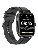 Logia Tech 8 Alüminyum Kasa Spor Silikon Kordon Akıllı Saat Siyah - 2