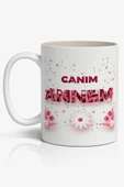 Canım Annem Yazılı Anneler Günü Tasarımlı Yazılı Baskılı Kupa Bardak Baskılı Kahve Kupa thumbnail 1
