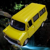 Nostaljik Metal Çek Bırak Ford Sesli ve Işıklı Minibüs Sarı ( 1/36 Ölçek ) - 3