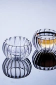 Çift Cidarlı Desenli Cam Çerezlik, Reçellik, Sosluk, Sunumluk Kase 1 Adet - 5