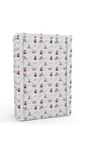 Dzgn Home Tek Yandan Raflı Plastik PVC Profilli Kumaş Bez Dolap Gardırop -İstanbul Desen - 2