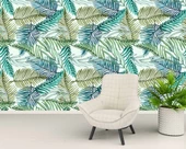 Pastel Yeşil Yaprak Temalı Duvar Kağıdı thumbnail 6