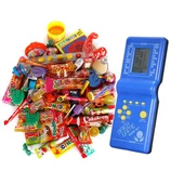 Nostaljik Lezzetler Hediye Kutusu Mavi Tetrisli Büyük Boy 80'ler 90'lar - 1