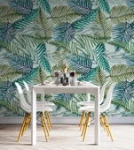 Pastel Yeşil Yaprak Temalı Duvar Kağıdı thumbnail 5