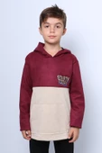 ERKEK ÇOCUK KAPŞONLU SWEAT BASKILI CEPLİ C34 - 1
