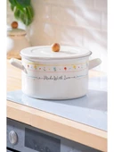 Acar XAP7706 Emaye Derin Bej Tencere 22 cm 2850 cc thumbnail 1