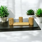 Bambu Altlıklı 3'lü Çatal Kaşık Bıçak Düzenleyici Set 4 Parça - 6
