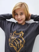 Aslan Desenli Erkek Çocuk Sweatshirt thumbnail 3