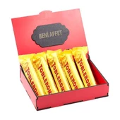 Sevdiklerinize Özel Kırmızı Ahşap Hediye Kutusunda 5 Adet Toblerone ( Beni Affet Yazılı ) - 1