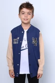 ERKEK ÇOCUK KOLEJ CEKET TSHİRT 2`Lİ TAKIM BASKILI ÇITÇITLI C46 thumbnail 1