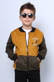 ERKEK ÇOCUK KOLEJ CEKET FERMUARLI BASKILI CEPLİ C32 thumbnail 4