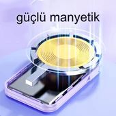Manyetik Hızlı Şarj Güç Banka 10000mAh Taşınabilir Led Ekranlı Kablosuz  Magsafe Güç Bankası thumbnail 4