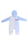 ERKEK BEBEK TULUM ŞAPKALI PANDA BASKILI ÇITÇITLI D6 - 3