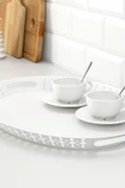 IKEA Romantısk Dekoratif Tepsi Beyaz 52x39 Cm Şık - 4