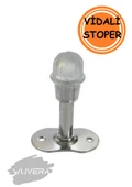 WUVERA Kapı Kolu Stoperi Krom 8 Cm Metal Kapı Tamponu Durdurucu Tutucu Tutacağı Kapı Stopu Silikonlu thumbnail 2