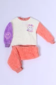 ÇOCUK PELUŞ ALT-ÜST TAKIM BASKILI KOLLARI RENKLİ D23 - 5