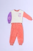 ÇOCUK PELUŞ ALT-ÜST TAKIM BASKILI KOLLARI RENKLİ D23 - 4