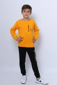 ERKEK ÇOCUK 3 İPLİK EŞOFMAN TAKIMI BASKILI CEP DETAYLI D29 - 10