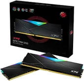 ADATA XPG SPECTRIX D55 DDR4 RGB Bellek Modülü, Oyun DRAM 3600 MHz 32 GB (2 x 16 GB), Çift Paket, Yüksek Performanslı Masaüstü Bellek, Siyah - 1