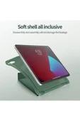 iPad 10.Nesil 10.9 Uyumlu Yatay ve Dikey Standlı Uyku Modlu Kalemlikli Arkası Silikon Smart Kılıf - 5