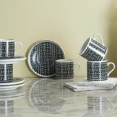 Aryıldız Tarjan 12 Parça 6 Kişilik Kahve Fincan Takımı 90 ml Ar238226 - 2