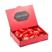 Sevdiklerinize Özel Kırmızı Ahşap Hediye Kutusunda 40 Adet Ülker Napoliten Çikolata ( Canım Annem Yazılı ) thumbnail 1