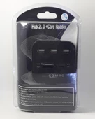 Usb Çoğaltıcı & Kart Okuyucu 3 Port 2.0 Hadron HD160 HDX7006 Siyah thumbnail 3