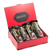 Sevdiklerinize Özel Kırmızı Ahşap Hediye Kutusunda 4 Adet Browni Intense ( Beni Affet Yazılı ) - 1