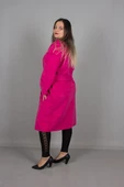 Büyük Beden Kadın Giyim Oversize Kaşe Kaban - 2