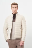 Koyu Bej Suni Deri Hakim Yaka Düz Yırtmaçsız Tam Astar Slim Fit Casual Deri Mont 1038245150 - 3