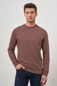 Toprak Örme Bisiklet Yaka Pamuklu Casual Slim Fit Dar Kesim Sweatshirt 1013245150 thumbnail 3