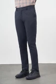 Koyu Lacivert Pamuklu Yandan Cepli Casual Slim Fit Chino Pantolon 1003245162 thumbnail 2