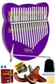 Midex KLX-660-PAK Mor Renk Cam Kalimba 17 Tuşlu Full Set - 1