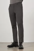 Koyu Antrasit Pamuklu Yandan Cepli Casual Slim Fit Chino Pantolon 1003245102 - 1