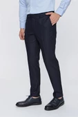 Lacivert Gabardin Yan Cepli Slim Fit Dar Kesim Basic Pantolon 1003220013 thumbnail 1