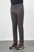 Koyu Antrasit Düz Armürlü Pamuklu Yan Cep Comfort Fit Casual Pantolon 1003245164 thumbnail 3