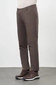 Koyu Camel Düz Armürlü Pamuklu Yan Cep Comfort Fit Casual Pantolon 1003245164 - 2