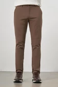Koyu Vizon Pamuklu Yandan Cepli Casual Slim Fit Chino Pantolon 1003245102 thumbnail 1