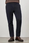Koyu Lacivert Pamuklu Yandan Cepli Casual Comfort Fit Chino Pantolon 1003245155 thumbnail 4