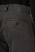 Koyu Antrasit Esnek Yandan Cepli Casual Slim Fit Chino Pantolon 1003245108 thumbnail 7